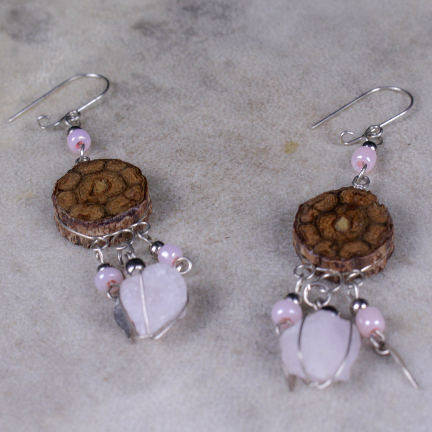 ayahuasca quartz earrings